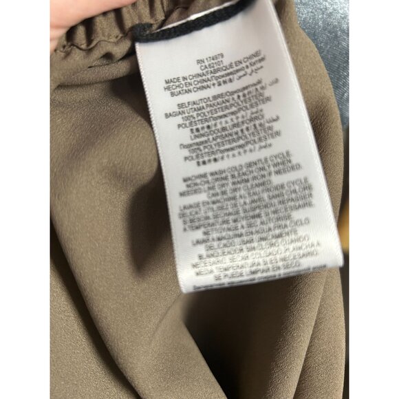 BCBG MAXAZRIA Sleeveless Brown Romper With Snap Buttons & Elastic Waist Small - Picture 12 of 14